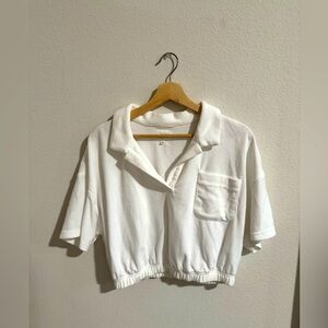 NIA Cropped Terry Cloth Top